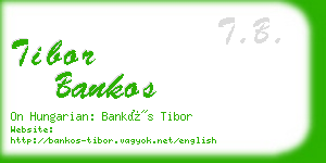 tibor bankos business card